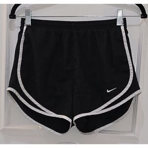 Nike Dri Fit Women's Black/ White Briefed Athletic Gym Running Gym Shorts XS‎